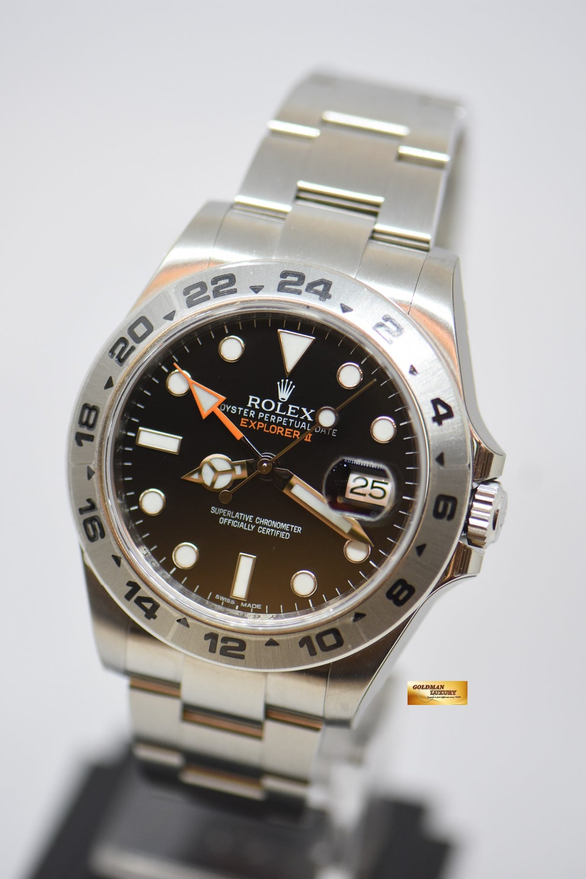[SOLD] ROLEX OYSTER PERPETUAL EXPLORER II 42mm STEEL IN BRACELET BLACK DIAL (NOS) (ALL STICKERS INTACT)