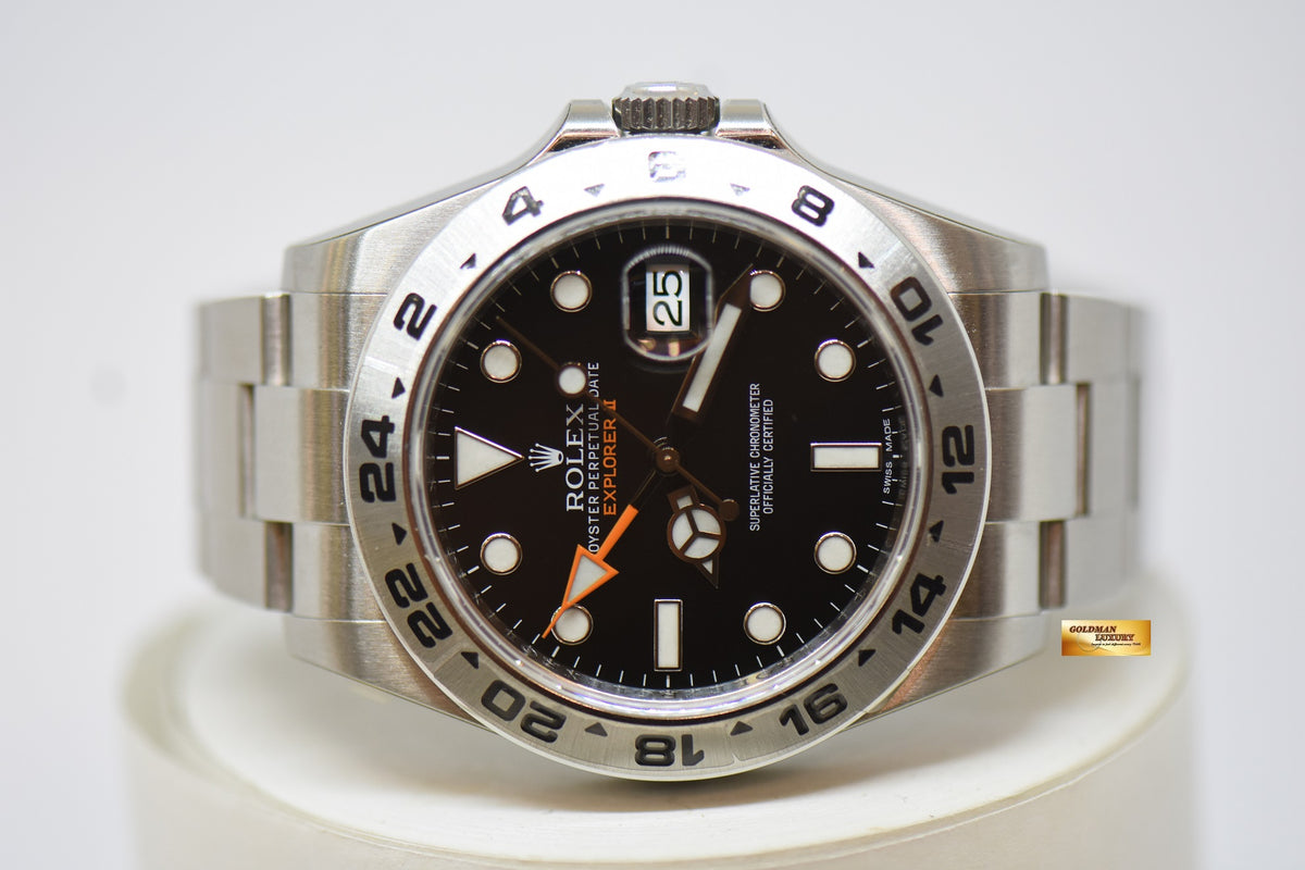[SOLD] ROLEX OYSTER PERPETUAL EXPLORER II 42mm STEEL IN BRACELET BLACK DIAL (NOS) (ALL STICKERS INTACT)