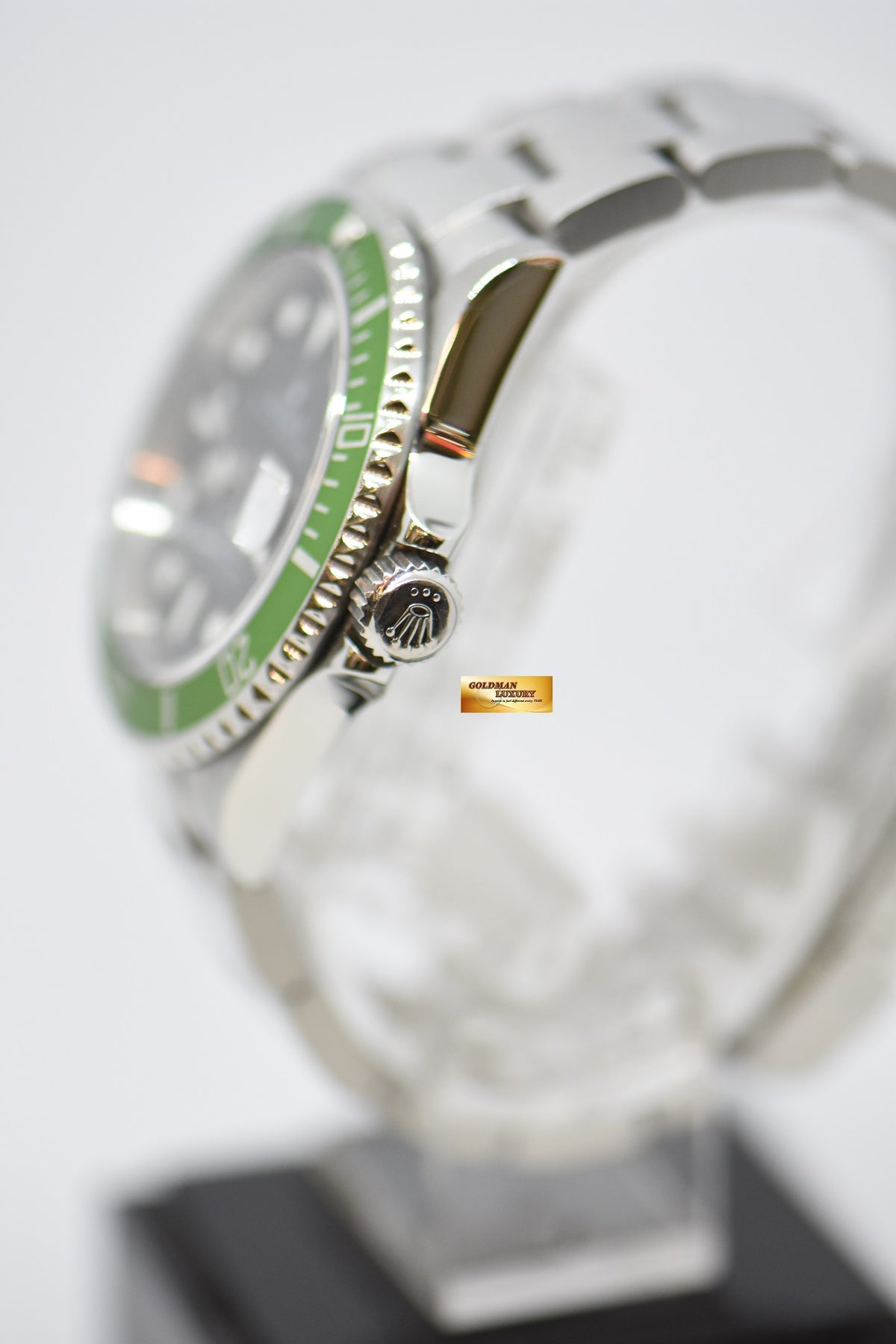 [SOLD] ROLEX OYSTER PERPETUAL SUBMARINER KERMIT 40mm BLACK MAXI DIAL 16610LV (MINT)