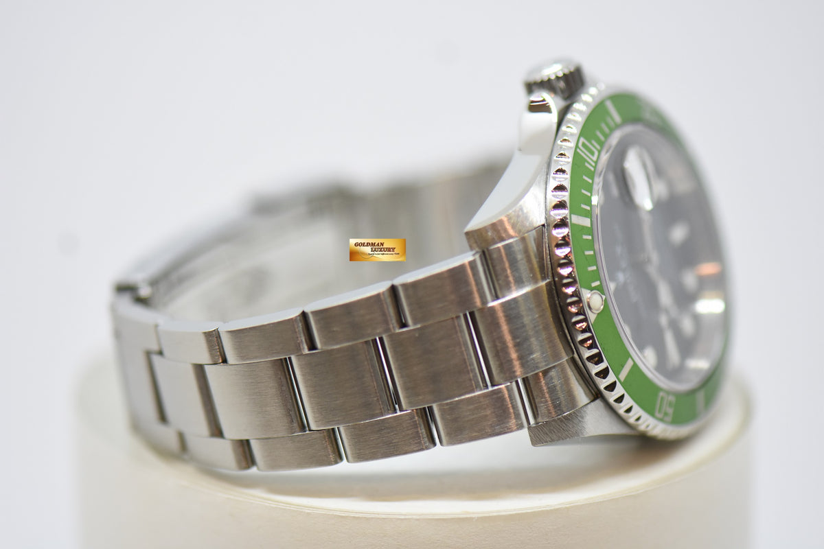 [SOLD] ROLEX OYSTER PERPETUAL SUBMARINER KERMIT 40mm BLACK MAXI DIAL 16610LV (MINT)