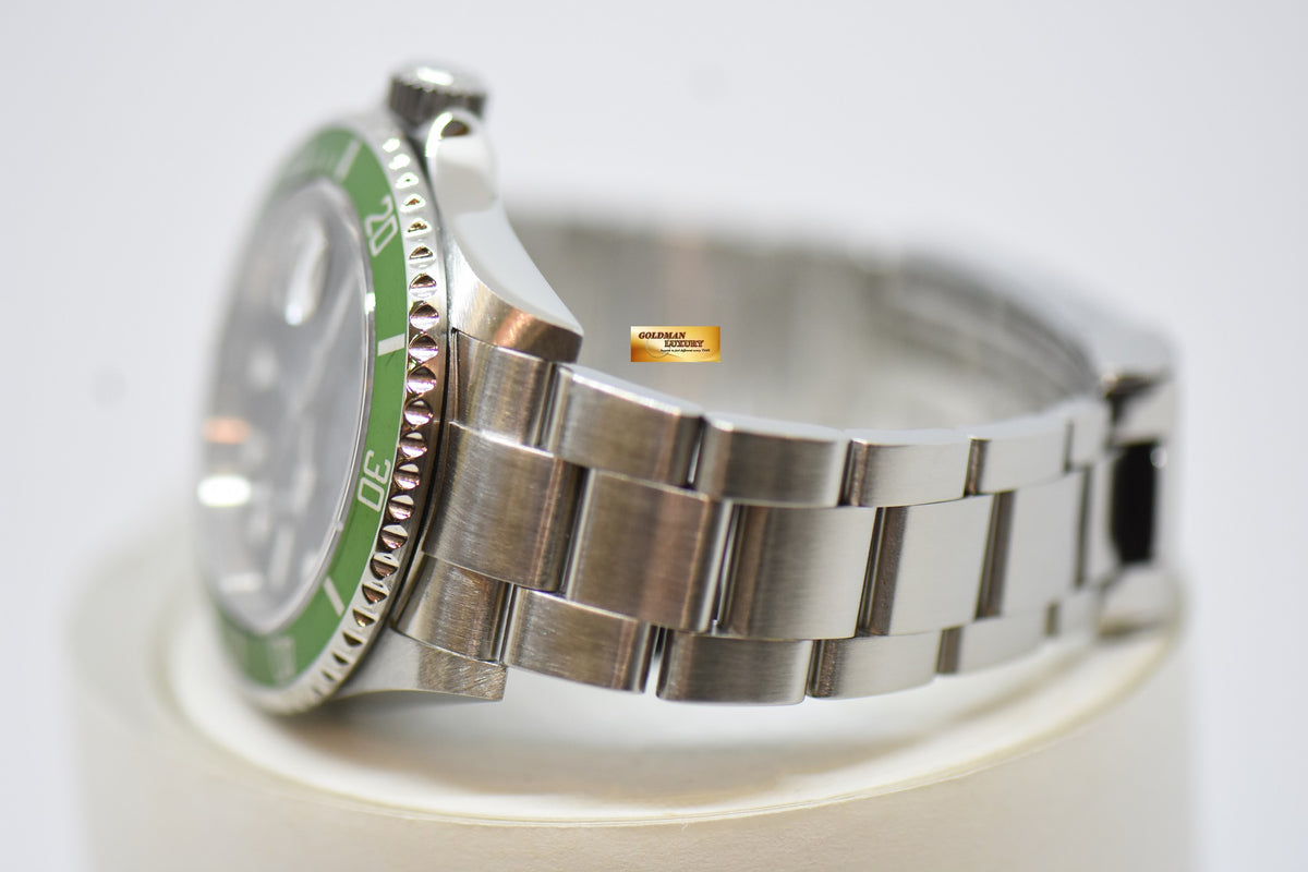 [SOLD] ROLEX OYSTER PERPETUAL SUBMARINER KERMIT 40mm BLACK MAXI DIAL 16610LV (MINT)