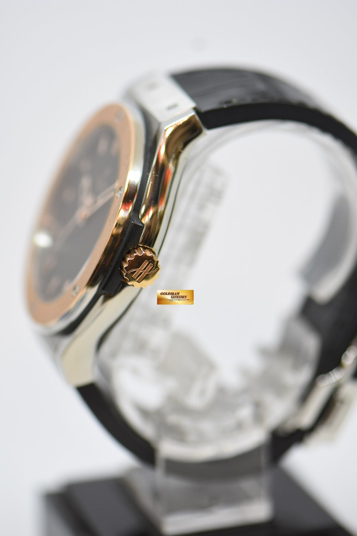 [SOLD] HUBLOT CLASSIC FUSION 45mm STEEL / ROSE GOLD AUTOMATIC IN LEATHER STRAP 511.ZP.1180.RX (MINT)