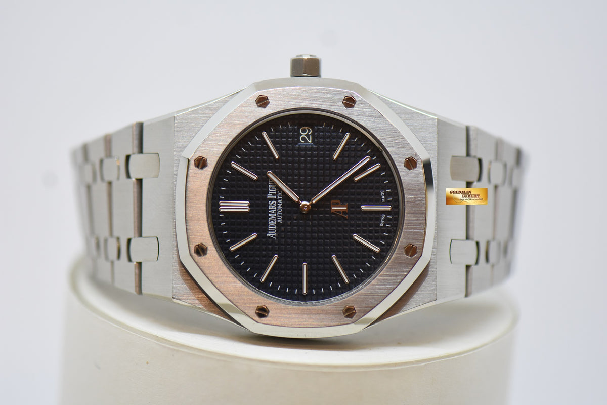 [SOLD] AUDEMARS PIGUET ROYAL OAK ULTRA THIN 39mm STEEL IN BRACELET BLUE DIAL 15202ST AUTOMATIC (UNPOLISHED SET)