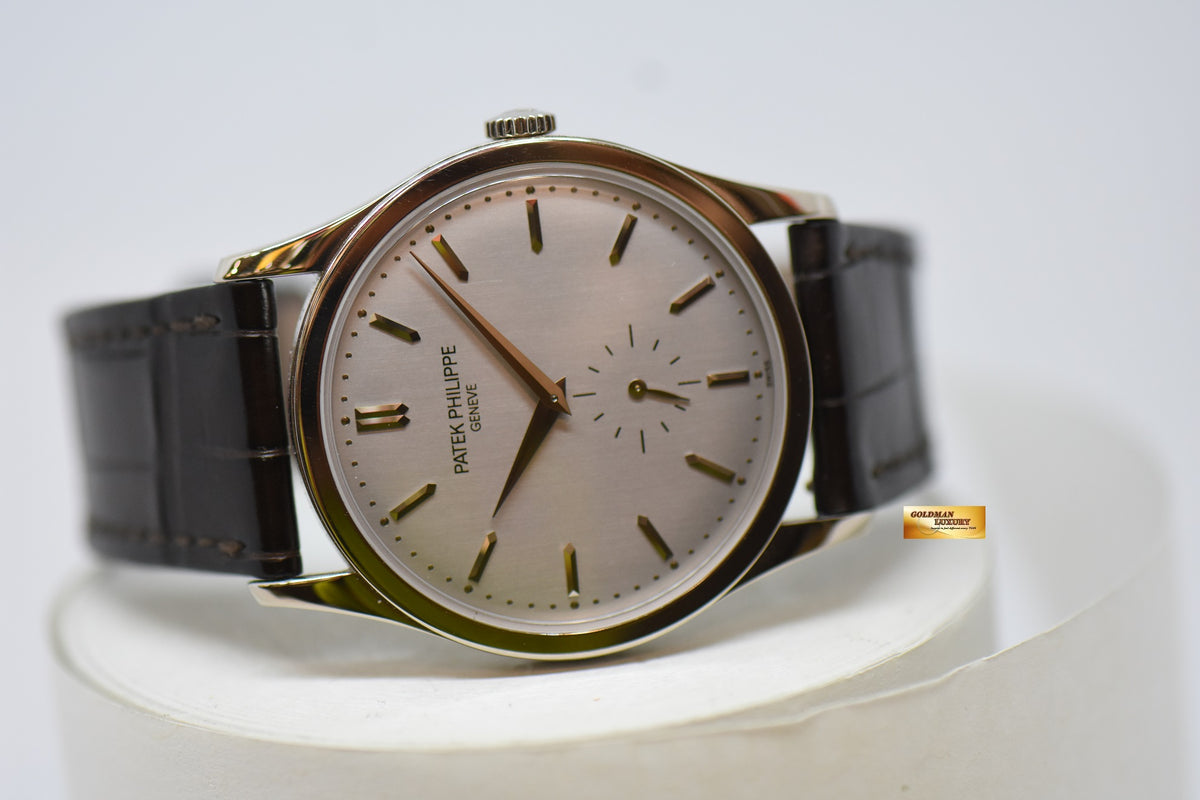 [SOLD] PATEK PHILIPPE CALATRAVA 37mm 18K WHITE GOLD MANUAL WINDING 5196G (MINT)