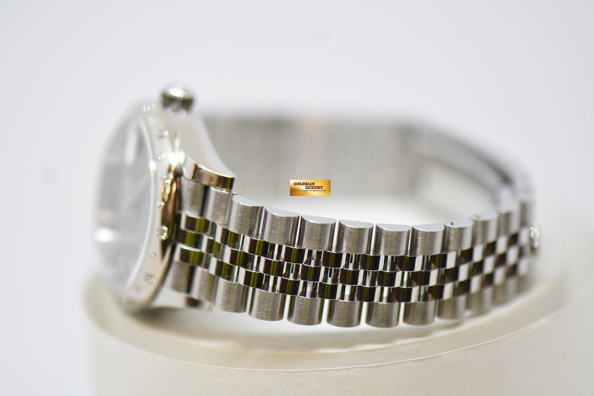 [SOLD] ROLEX OYSTER PERPETUAL DATEJUST 31mm STEEL IN JUBILEE BRACELET MINT GREEN DIAL ORIGINAL DIAMOND BEZEL AUTOMATIC 278344RBR (NEW-UNWORN)