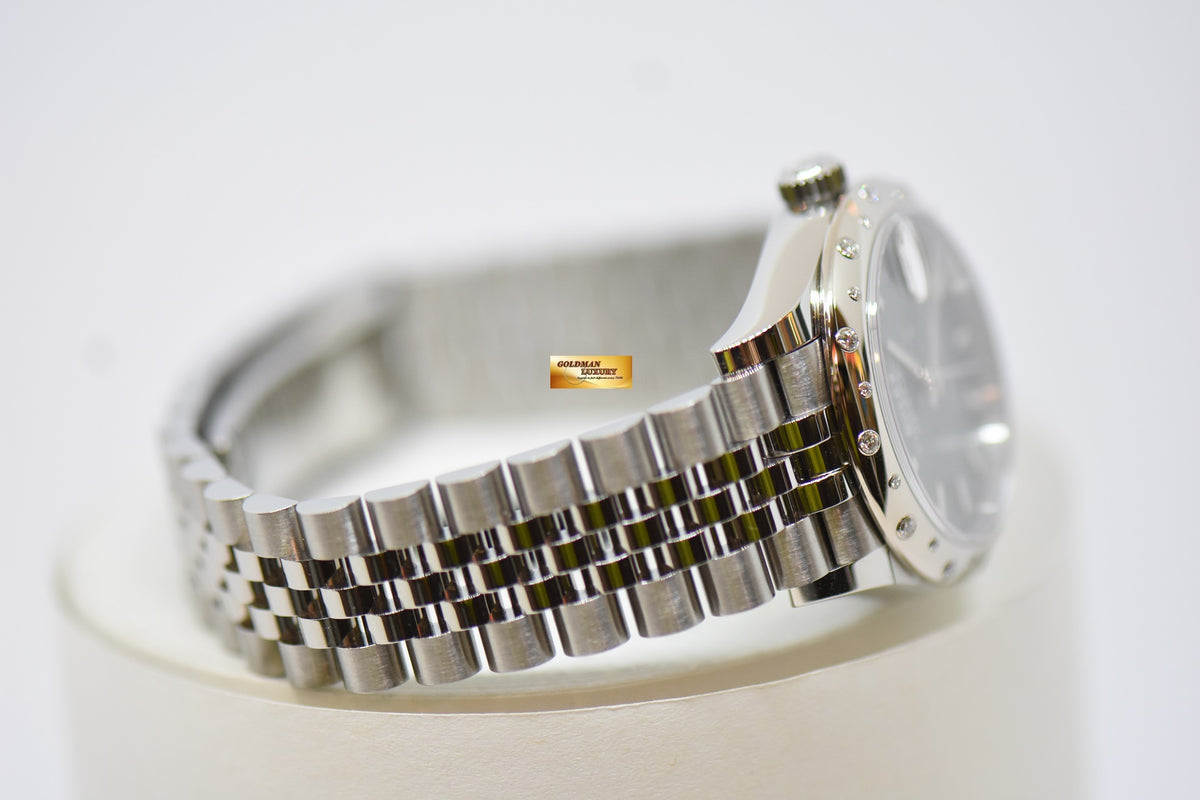[SOLD] ROLEX OYSTER PERPETUAL DATEJUST 31mm STEEL IN JUBILEE BRACELET MINT GREEN DIAL ORIGINAL DIAMOND BEZEL AUTOMATIC 278344RBR (NEW-UNWORN)