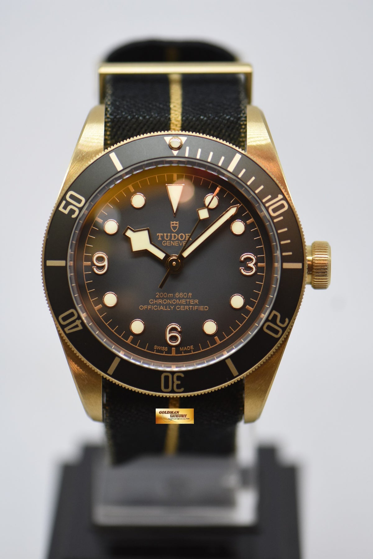 [SOLD] TUDOR BLACK BAY HERITAGE BRONZE 43mm SLATE GREY DIAL IN NATO STRAP AUTOMATIC 79250BA (NEW-UNWORN)