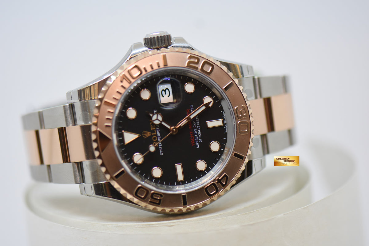 [SOLD] ROLEX OYSTER PERPETUAL YACHTMASTER 40 EVEROSE GOLD / STEEL IN OYSTER BRACELET BLACK DIAL 126621 (NEW-UNWORN)