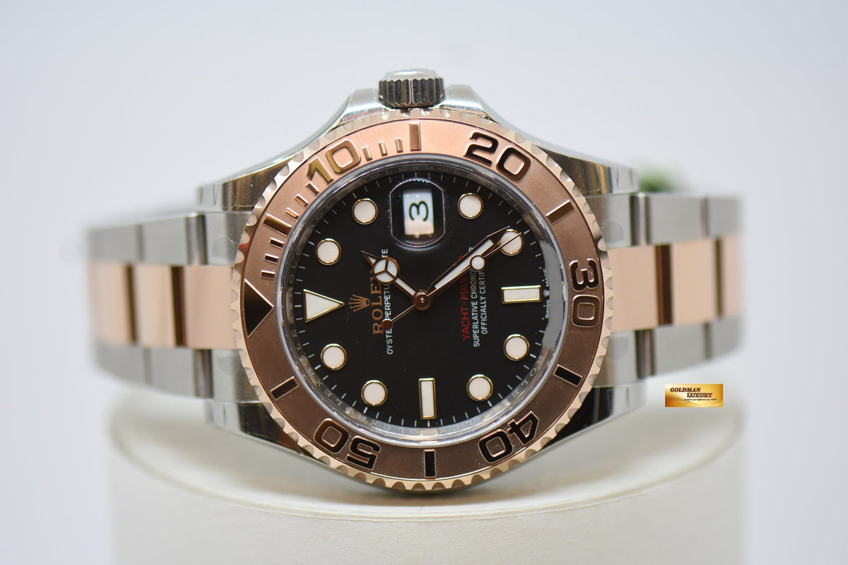[SOLD] ROLEX OYSTER PERPETUAL YACHTMASTER 40 EVEROSE GOLD / STEEL IN OYSTER BRACELET BLACK DIAL 126621 (NEW-UNWORN)