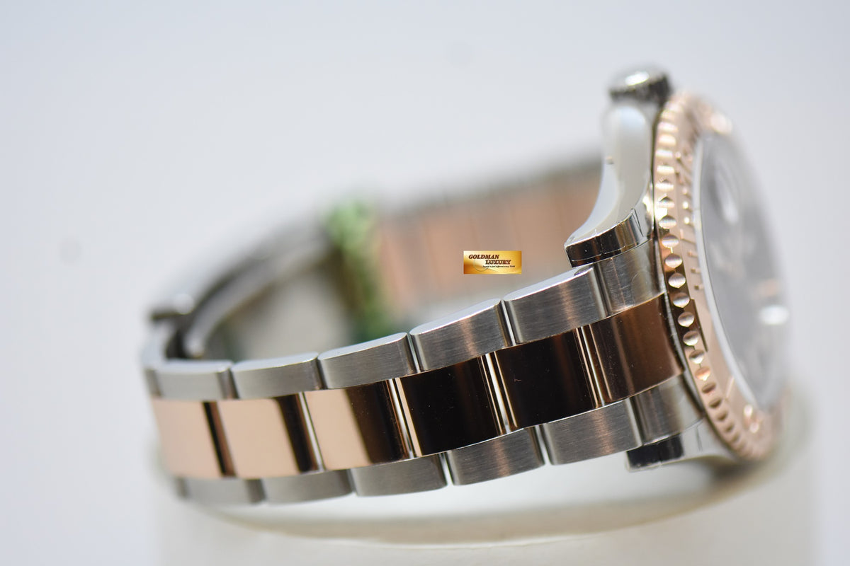 [SOLD] ROLEX OYSTER PERPETUAL YACHTMASTER 40 EVEROSE GOLD / STEEL IN OYSTER BRACELET BLACK DIAL 126621 (NEW-UNWORN)
