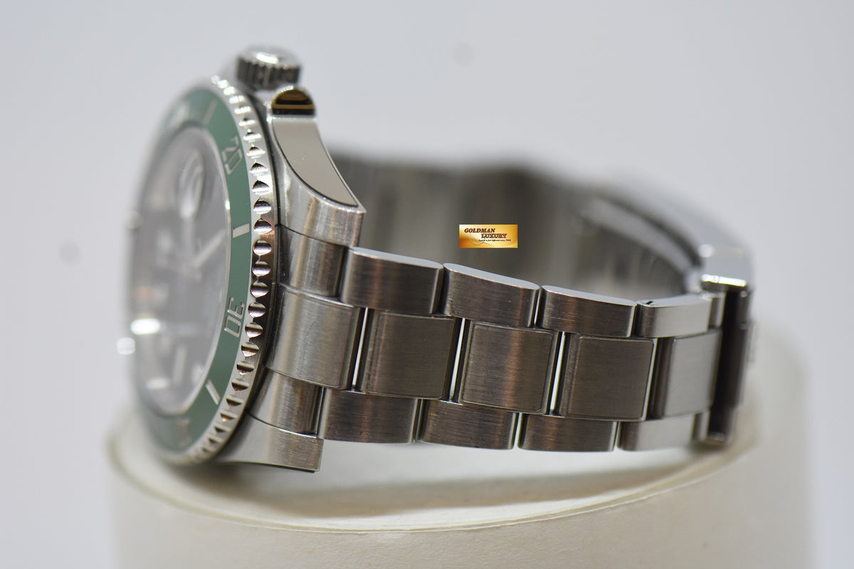 [SOLD] ROLEX OYSTER PERPETUAL SUBMARINER GREEN “HULK” 40mm STEEL IN BRACELET CERAMIC GREEN BEZEL 116610LV (RX-8 Stickers on)