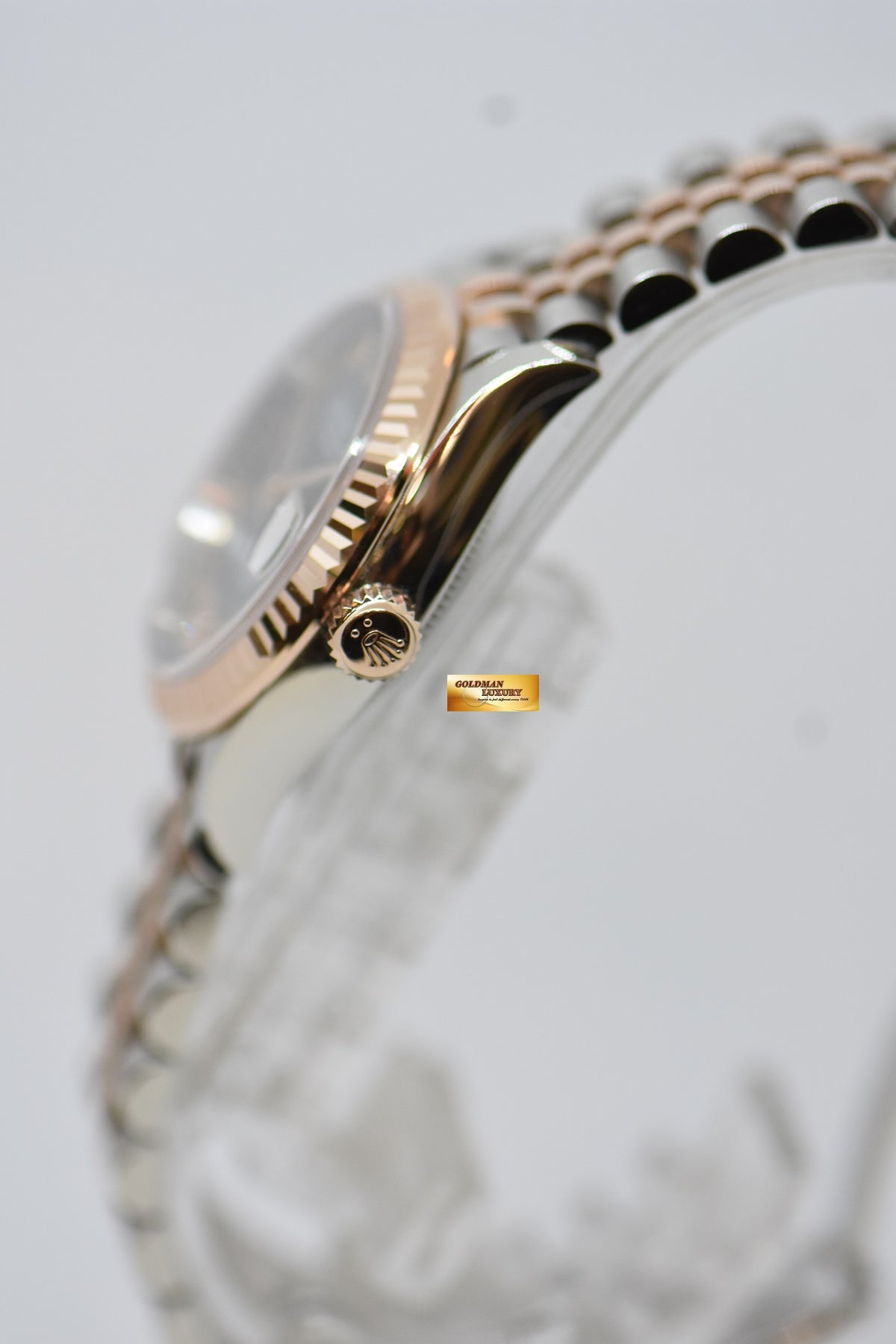 [SOLD] ROLEX OYSTER PERPETUAL DATEJUST 31mm EVEROSE GOLD / STEEL IN JUBILEE BRACELET SLATE GREY ROMAN DIAL DIAMOND @ VI AUTOMATIC 278271 (LNIB)
