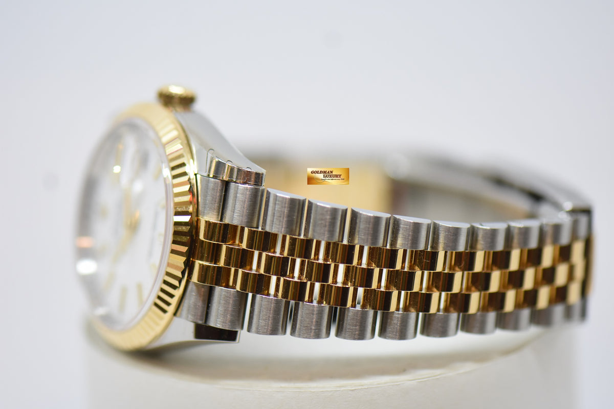 [SOLD] ROLEX OYSTER PERPETUAL DATEJUST 36mm GOLD / STEEL IN JUBILEE BRACELET WHITE DIAL 126233 (NEW-UNWORN)