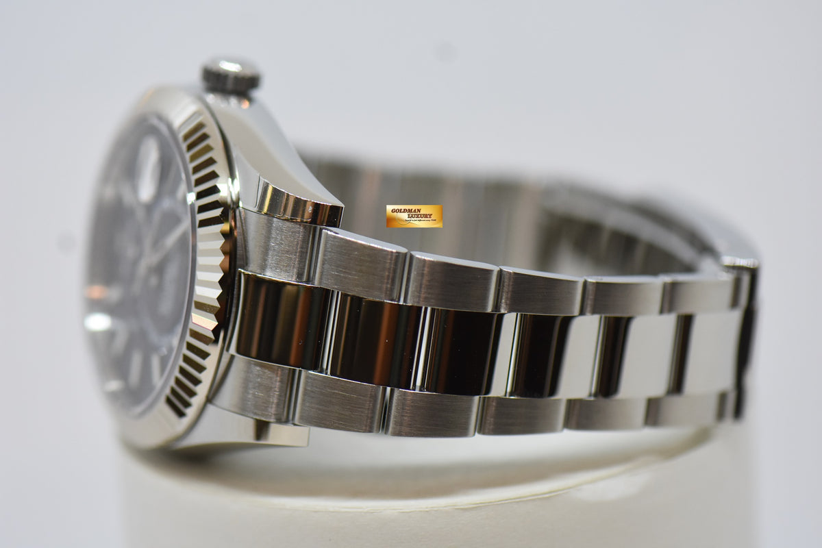 [SOLD] ROLEX OYSTER PERPETUAL SKY-DWELLER 42mm ANNUAL CALENDAR GMT STEEL IN OYSTER BRACELET BRIGHT BLUE DIAL 326934 (NEW-UNWORN)