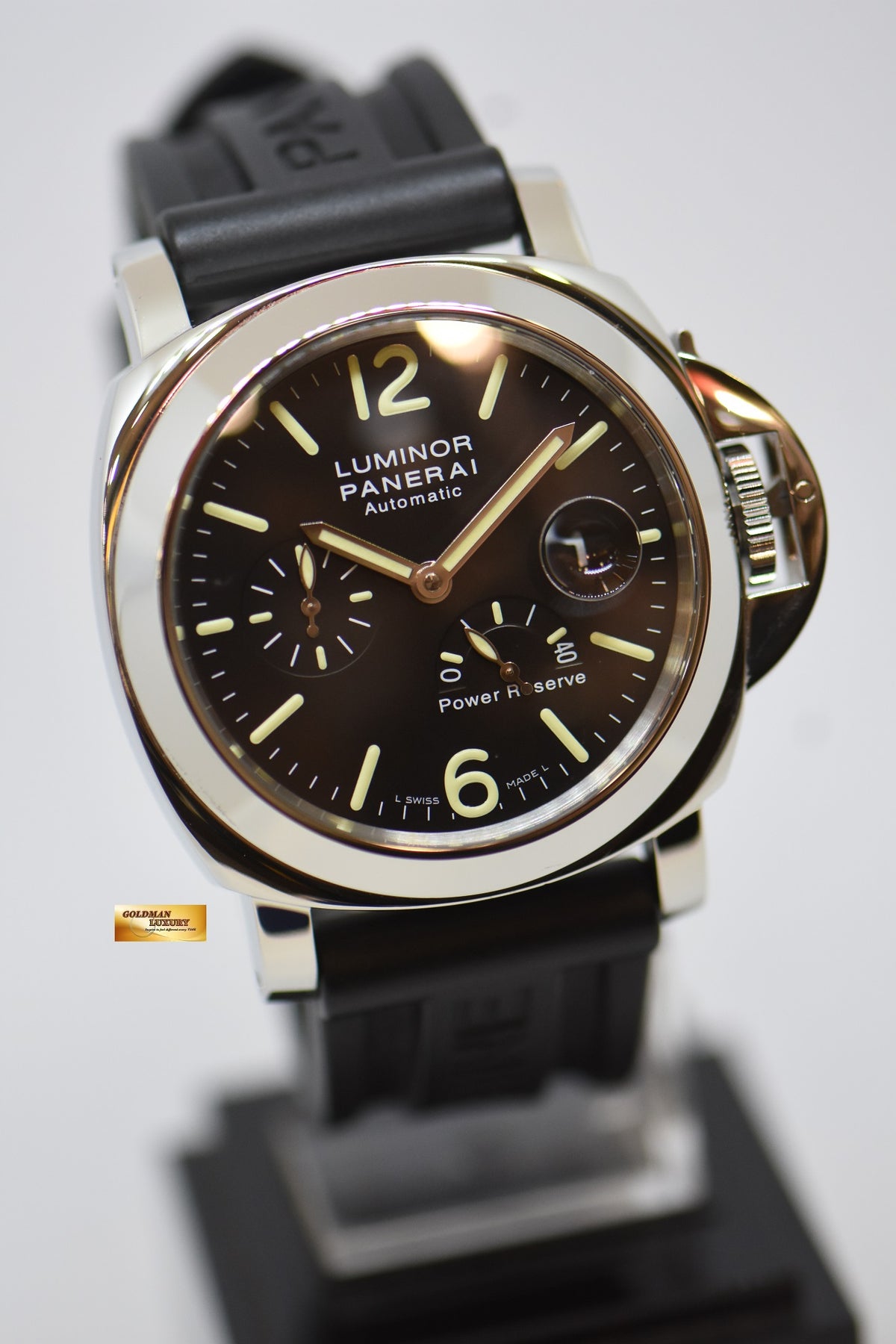 [SOLD] PANERAI LUMINOR MARINA 44mm POWER RESERVE AUTOMATIC BLACK PAM 90 (MINT)