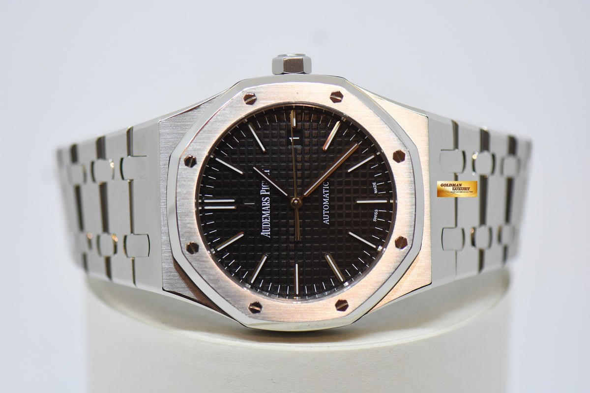 [SOLD] AUDEMARS PIGUET ROYAL OAK 41mm STEEL BRACELET BLACK DIAL 15400ST (MINT)