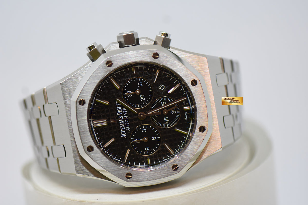 [SOLD] AUDEMARS PIGUET ROYAL OAK 41mm CHRONOGRAPH STEEL BRACELET BLACK DIAL AUTOMATIC 26320ST (MINT)