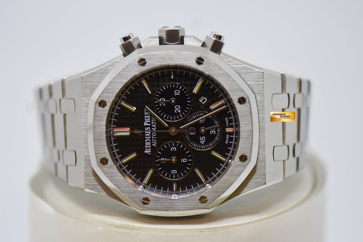 [SOLD] AUDEMARS PIGUET ROYAL OAK 41mm CHRONOGRAPH STEEL BRACELET BLACK DIAL AUTOMATIC 26320ST (MINT)