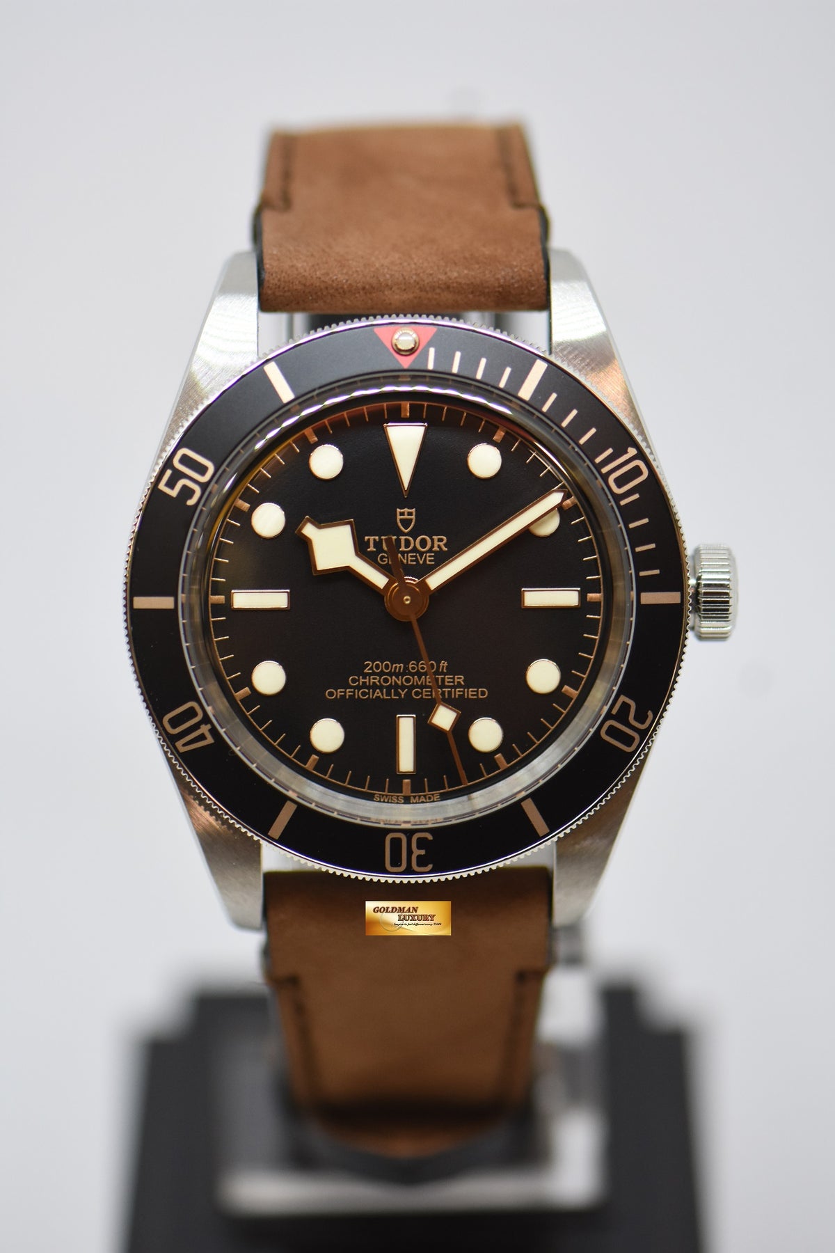 [SOLD] TUDOR BLACK BAY 58 BLACK DIAL 39mm STEEL IN LEATHER STRAP AUTOMATIC 79030N (NEW-UNWORN)