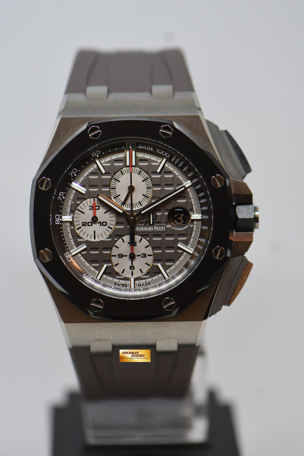 [SOLD] AUDEMARS PIGUET ROYAL OAK OFFSHORE 44mm CHRONOGRAPH TITANIUM CERAMIC BEZEL AUTOMATIC 26400IO (LNIB)