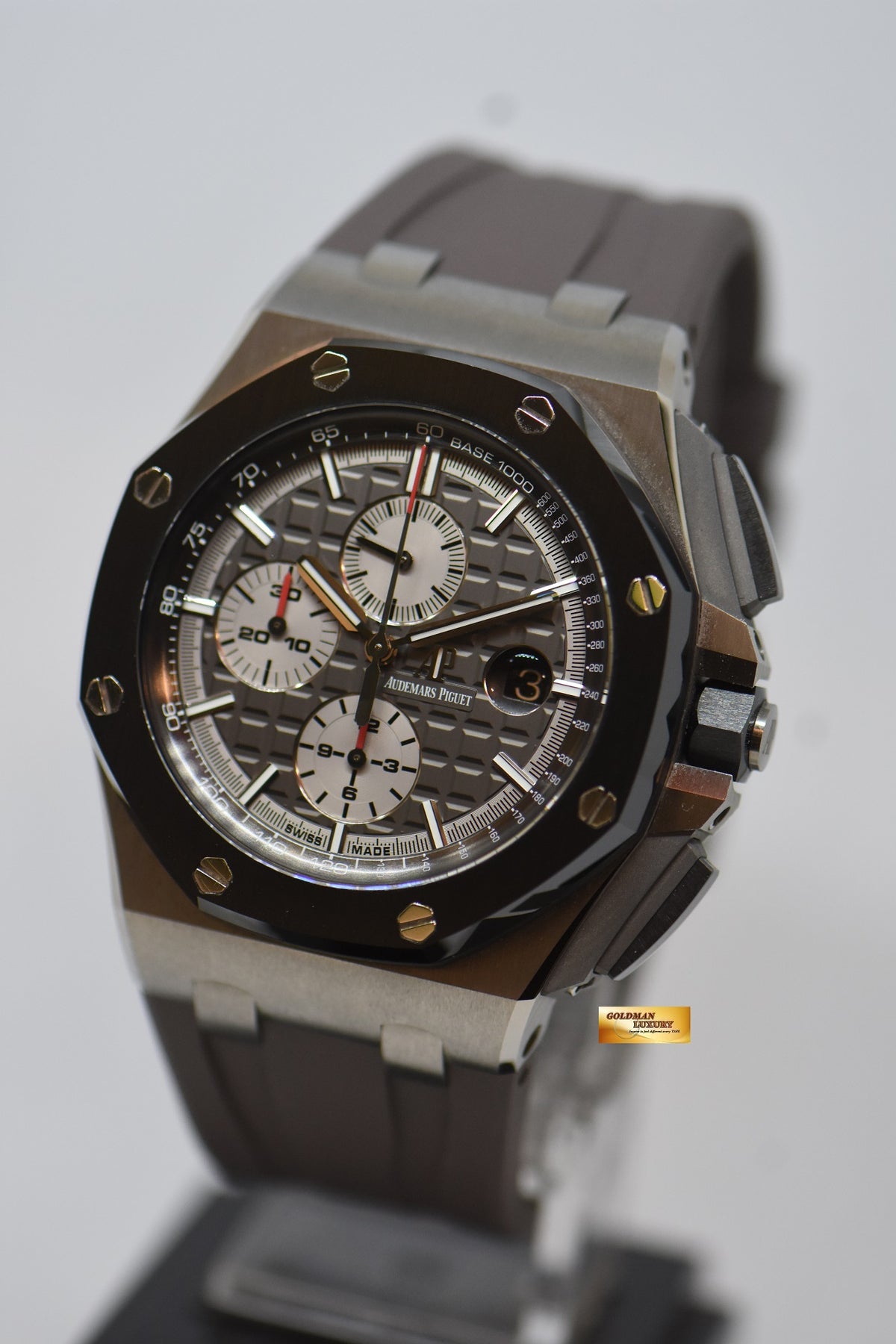 [SOLD] AUDEMARS PIGUET ROYAL OAK OFFSHORE 44mm CHRONOGRAPH TITANIUM CERAMIC BEZEL AUTOMATIC 26400IO (LNIB)