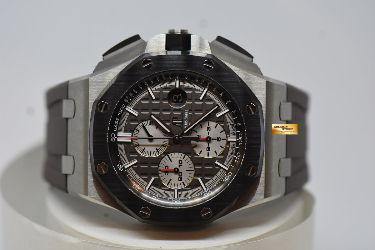 [SOLD] AUDEMARS PIGUET ROYAL OAK OFFSHORE 44mm CHRONOGRAPH TITANIUM CERAMIC BEZEL AUTOMATIC 26400IO (LNIB)