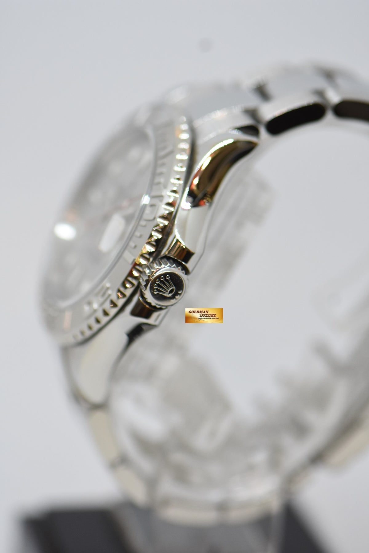 [SOLD] ROLEX OYSTER PERPETUAL YACHT-MASTER 40mm STEEL IN BRACELET PLATINUM DIAL & BEZEL 16622 (MINT) (REHAUT ENGRAVINGS)