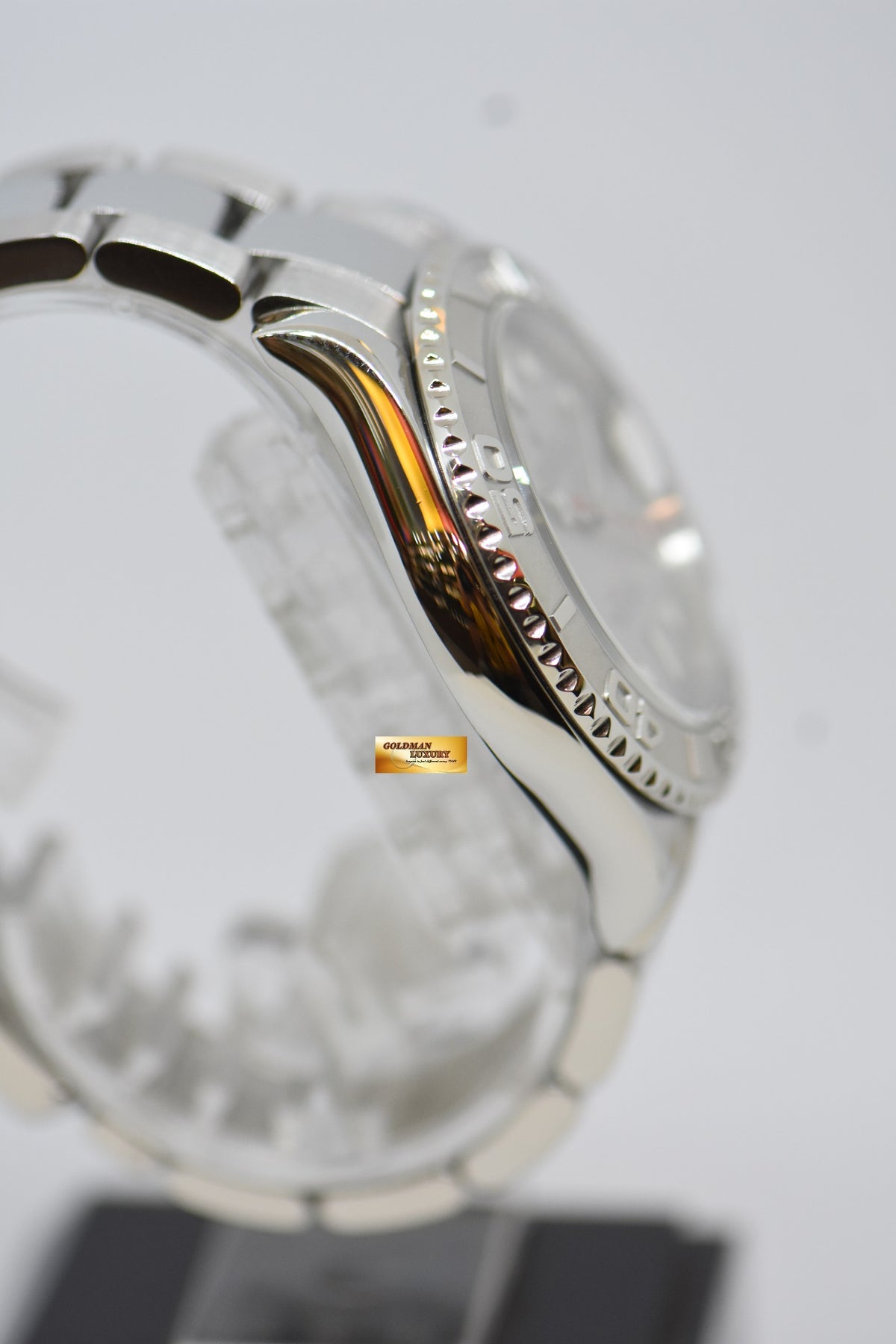 [SOLD] ROLEX OYSTER PERPETUAL YACHT-MASTER 40mm STEEL IN BRACELET PLATINUM DIAL & BEZEL 16622 (MINT) (REHAUT ENGRAVINGS)