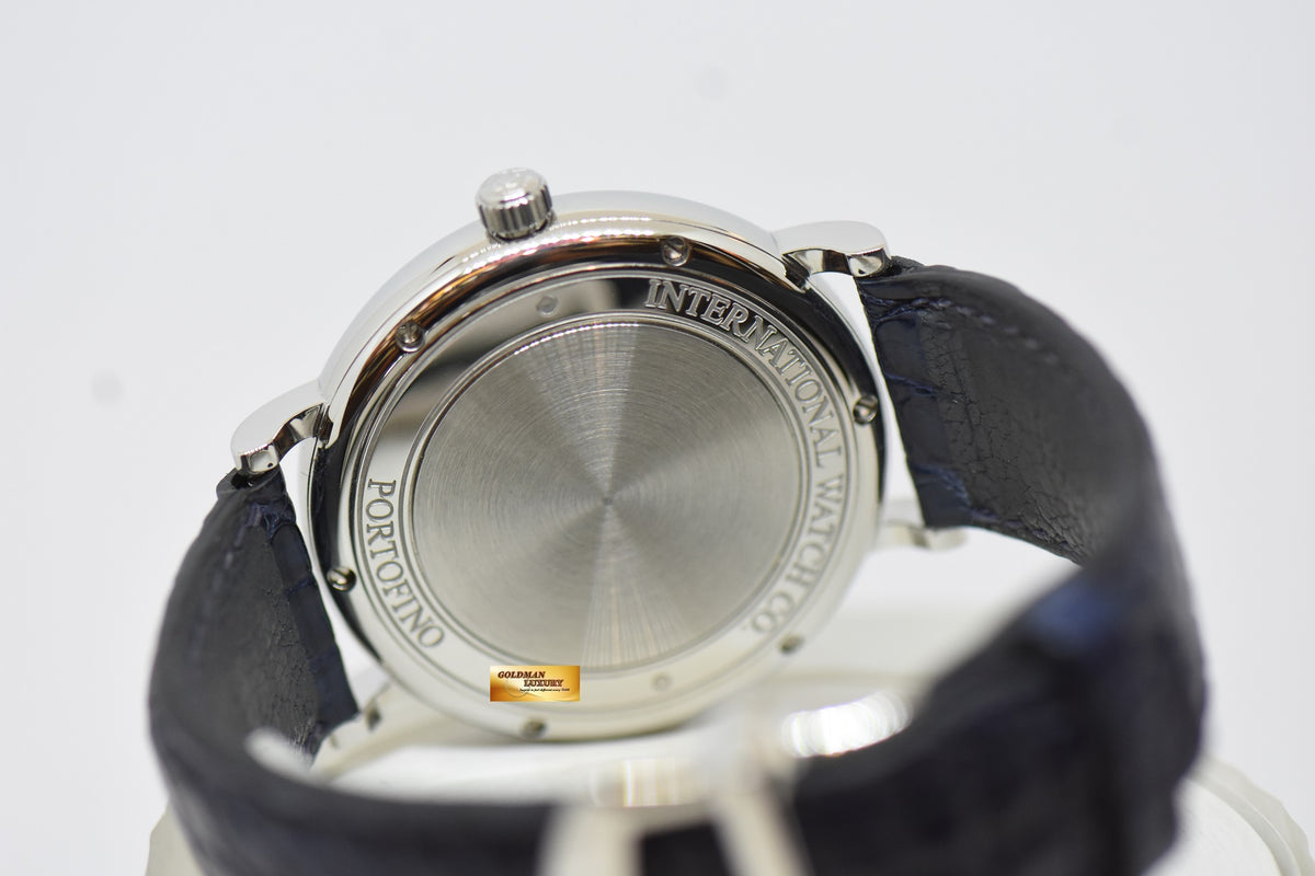 [SOLD] IWC PORTIFINO 40mm STEEL IN LEATHER STRAP AUTOMATIC BLACK IW3565-02 (MINT)