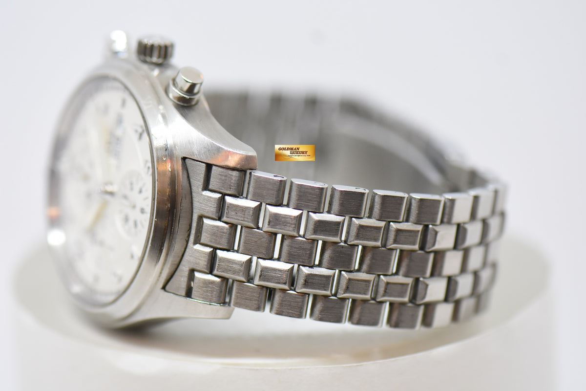 [SOLD] IWC PILOT SPITFIRE CHRONOGRAPH 43mm STEEL IN BRACELET AUTOMATIC SILVER DIAL IW3717-02 (MINT)