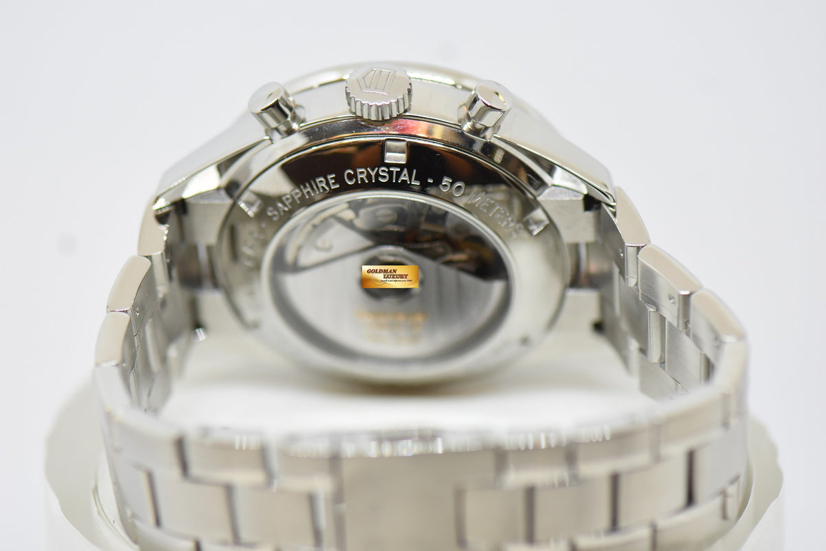 [SOLD] TAG HEUER CARRERA CALIBRE 16 CHRONOGRAPH 41mm STEEL IN BRACELET BLACK DIAL AUTOMATIC CV2010 (NEAR MINT)