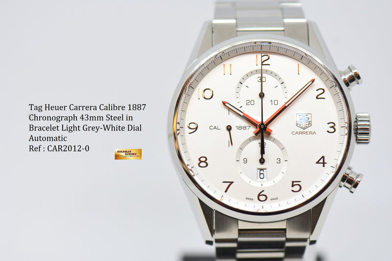 Tag heuer carrera 1887 white dial online