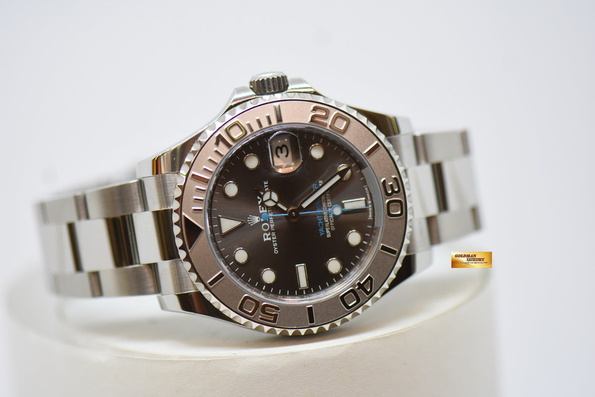 [SOLD] ROLEX OYSTER PERPETUAL YACHT-MASTER 37mm ROLESIUM STEEL IN BRACELET STALE GREY DIAL 268622 (NEW-UNWORN)