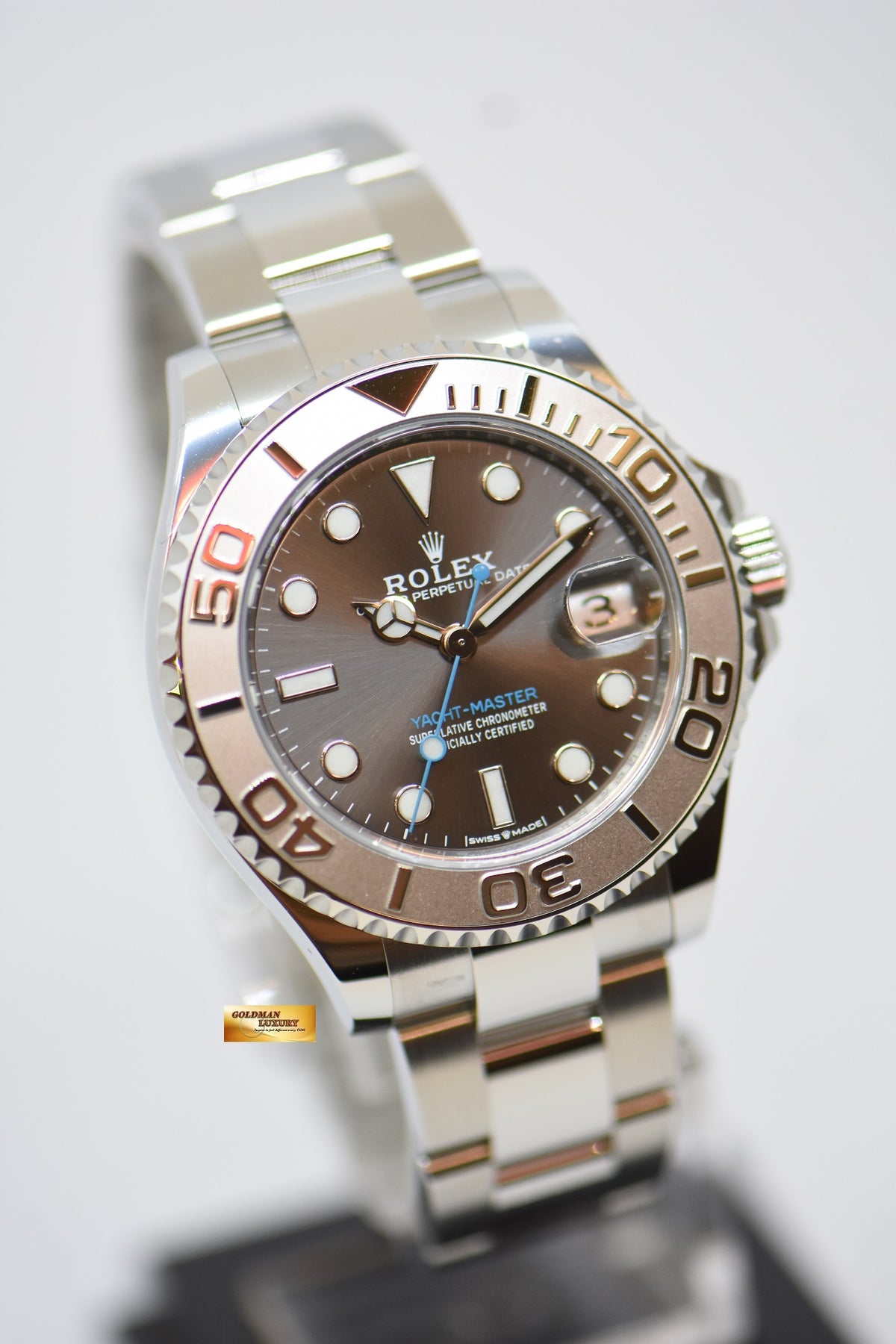 [SOLD] ROLEX OYSTER PERPETUAL YACHT-MASTER 37mm ROLESIUM STEEL IN BRACELET STALE GREY DIAL 268622 (NEW-UNWORN)