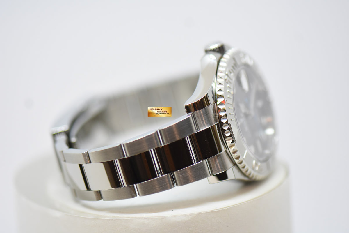 [SOLD] ROLEX OYSTER PERPETUAL YACHT-MASTER 37mm ROLESIUM STEEL IN BRACELET STALE GREY DIAL 268622 (NEW-UNWORN)