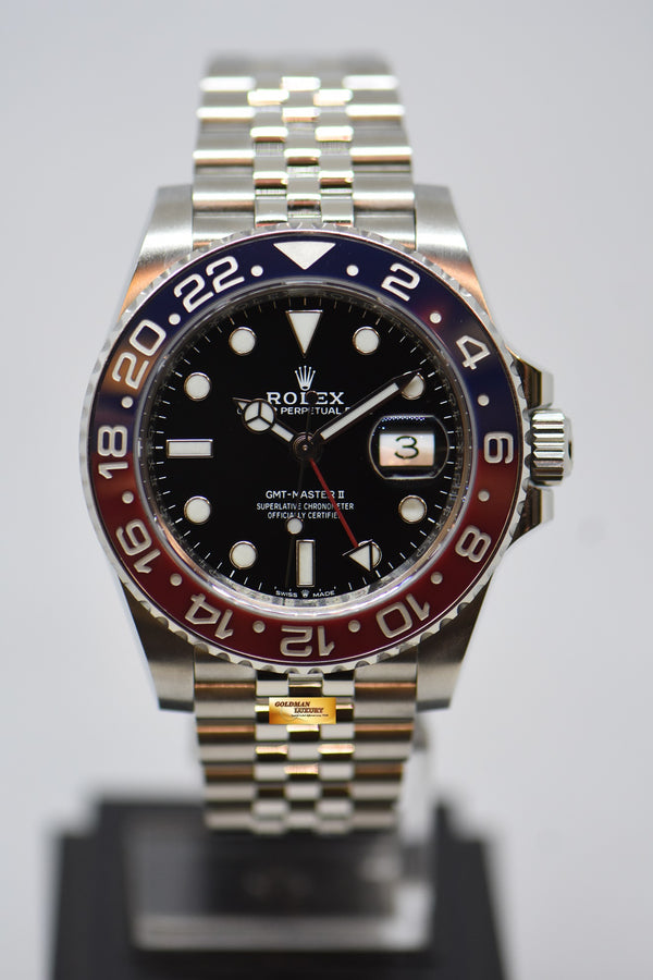 [SOLD] ROLEX OYSTER PERPETUAL GMT-MASTER II “PEPSI” RED BLUE CERAMIC BEZEL STEEL JUBILEE BRACELET 126710BLRO (UNPOLISHED)