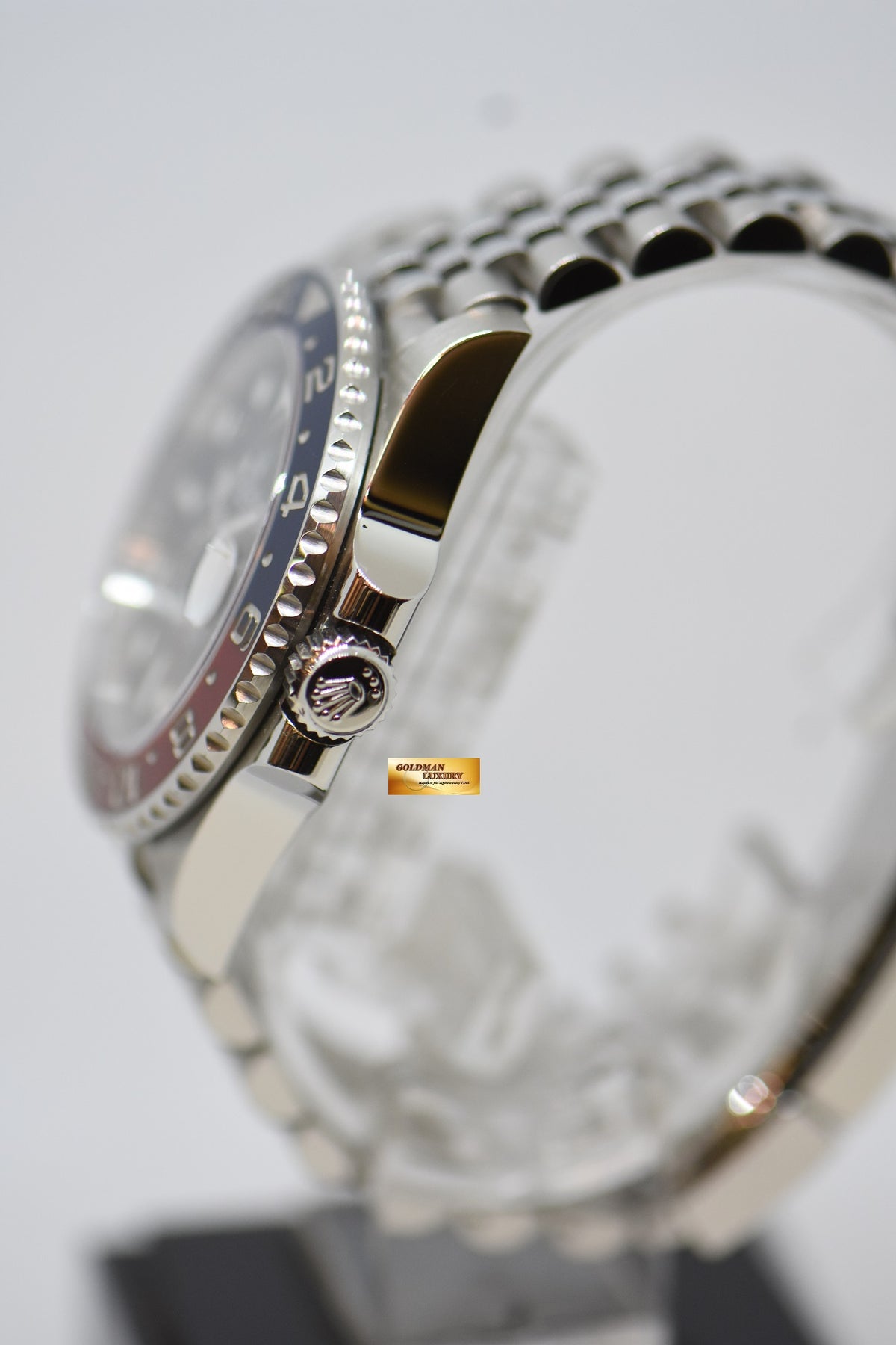 [SOLD] ROLEX OYSTER PERPETUAL GMT-MASTER II “PEPSI” RED BLUE CERAMIC BEZEL STEEL JUBILEE BRACELET 126710BLRO (UNPOLISHED)