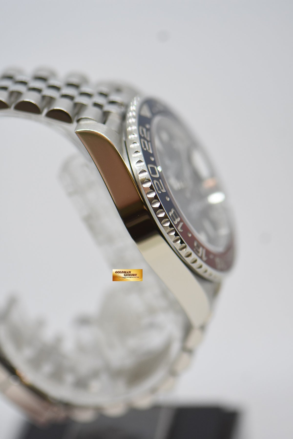 [SOLD] ROLEX OYSTER PERPETUAL GMT-MASTER II “PEPSI” RED BLUE CERAMIC BEZEL STEEL JUBILEE BRACELET 126710BLRO (UNPOLISHED)