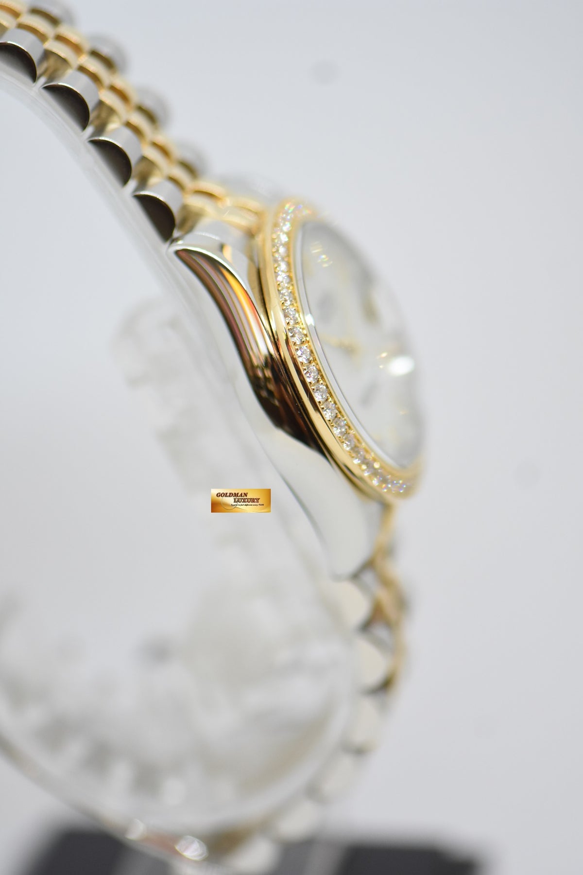 [SOLD] ROLEX OYSTER PERPETUAL DATEJUST 31mm GOLD / STEEL IN JUBILEE BRACELET MOP DIAMOND DIAL ORIGINAL DIAMOND BEZEL 178383 (MINT)