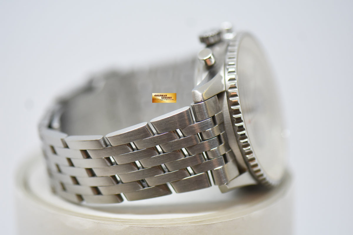 [SOLD] BREITLING NAVITIMER 50TH ANNIVERSARY CHRONOGRAPH 41mm STEEL IN BRACELET AUTOMATIC SILVER DIAL A41322 (MINT)