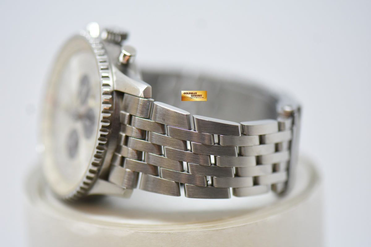 [SOLD] BREITLING NAVITIMER 50TH ANNIVERSARY CHRONOGRAPH 41mm STEEL IN BRACELET AUTOMATIC SILVER DIAL A41322 (MINT)