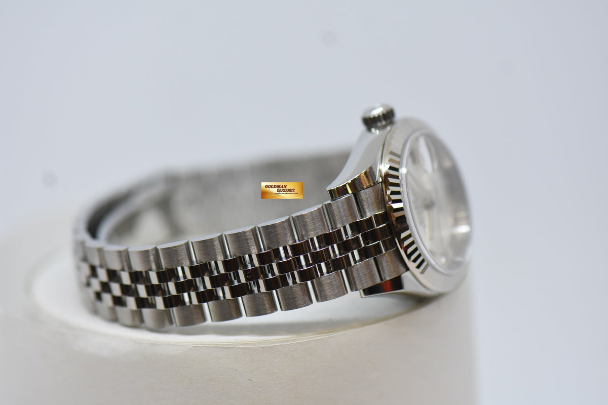 [SOLD] ROLEX OYSTER PERPETUAL DATEJUST 28mm STEEL IN JUBILEE BRACELET SILVER ROMAN DIAL 279174 (NEW-UNWORN)