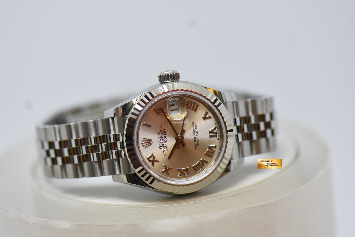 [SOLD] ROLEX OYSTER PERPETUAL DATEJUST 28mm STEEL IN JUBILEE BRACELET SILVER ROMAN DIAL 279174 (NEW-UNWORN)