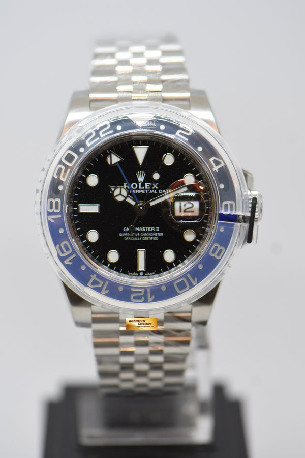 [SOLD] ROLEX OYSTER PERPETUAL GMT-MASTER II “BATGIRL” BLACK / BLUE CERAMIC BEZEL STEEL JUBILEE BRACELET 126710BLNR (NEW-UNWORN) (UNSIZED) (ALL STICKERS INTACT)