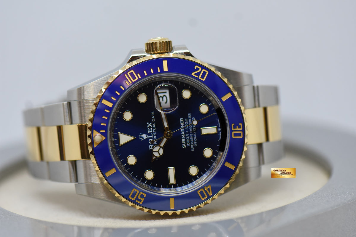 [SOLD] ROLEX OYSTER SUBMARINER 41mm GOLD / STEEL IN BRACELET BLUESY CERAMIC BLUE DIAL & BEZEL 126613LB [NEW MODEL] (LNIB)