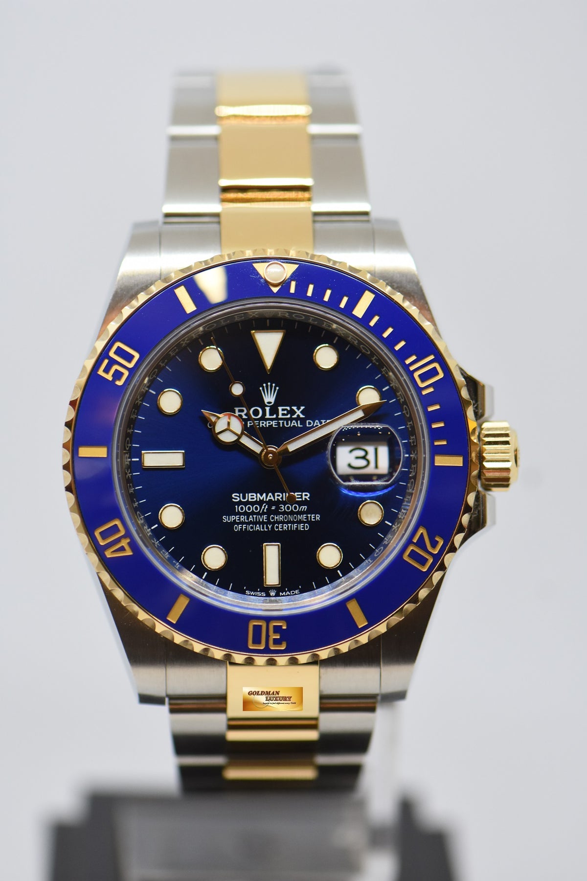 [SOLD] ROLEX OYSTER SUBMARINER 41mm GOLD / STEEL IN BRACELET BLUESY CERAMIC BLUE DIAL & BEZEL 126613LB [NEW MODEL] (LNIB)