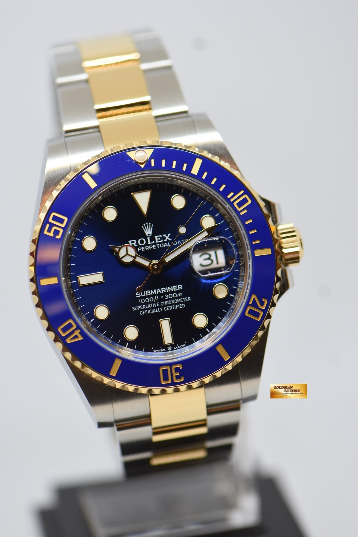 [SOLD] ROLEX OYSTER SUBMARINER 41mm GOLD / STEEL IN BRACELET BLUESY CERAMIC BLUE DIAL & BEZEL 126613LB [NEW MODEL] (LNIB)