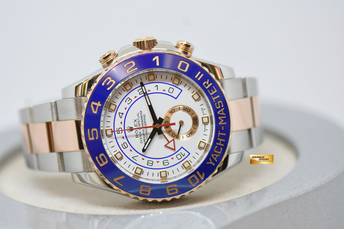 [SOLD] ROLEX OYSTER PERPETUAL YACHT-MASTER II 44mm REGATTA CHRONOGRAPH HALF-EVEROSE GOLD IN BRACELET 116681 (MINT)