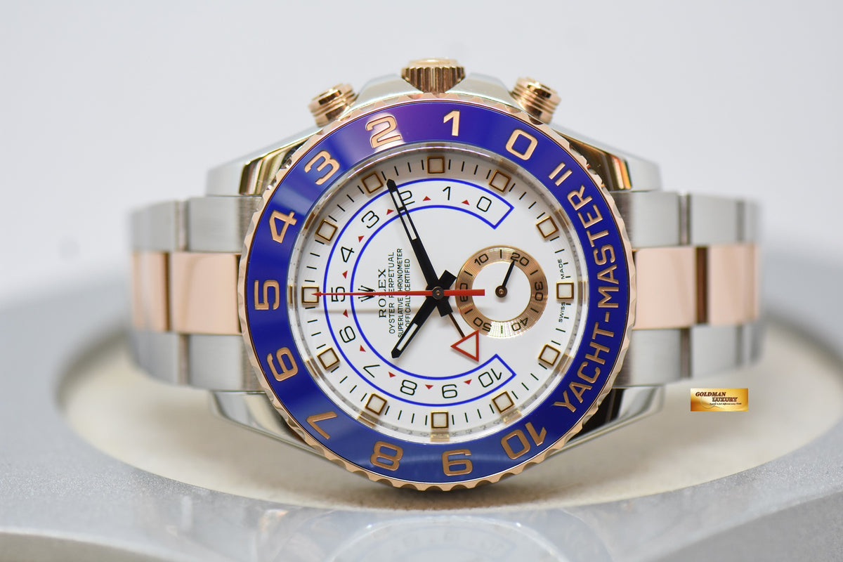 [SOLD] ROLEX OYSTER PERPETUAL YACHT-MASTER II 44mm REGATTA CHRONOGRAPH HALF-EVEROSE GOLD IN BRACELET 116681 (MINT)