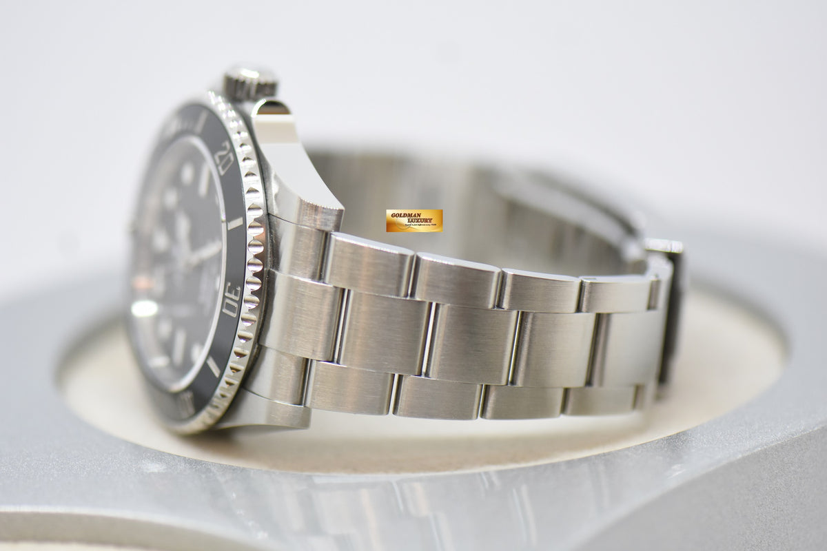 [SOLD] ROLEX OYSTER PERPETUAL SUBMARINER NO DATE 41mm STEEL IN BRACELET CERAMIC BLACK BEZEL 124060 (LNIB)